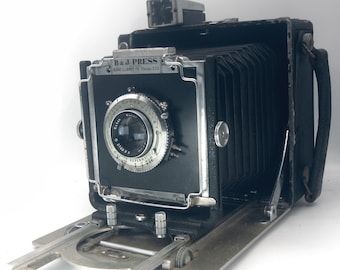 Vintage Burke & James 4x5 Press Camera with 127mm F4.7 Kodak Ektar Lens Large Format Camera, Antique Wetplate Camera C3453