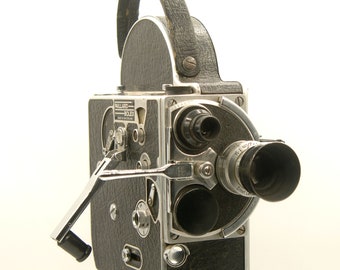 Cámara de cine Bolex H16, Cámara vintage con lente Leitz Hektor de 27 mm f1.4 y visor trifocal F25 de 15-75 mm, Cámara de cine de 16 mm, C1014-E4