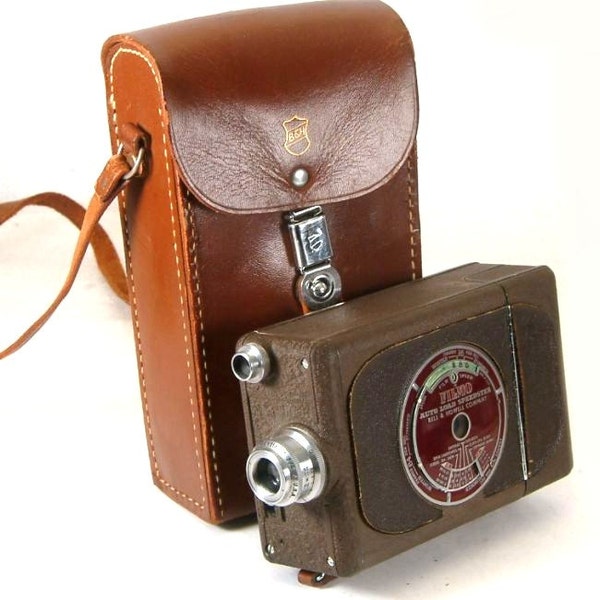 Vintage Bell and Howell Filmo Movie Camera With 25mm Lens and Original Case for 16mm Film