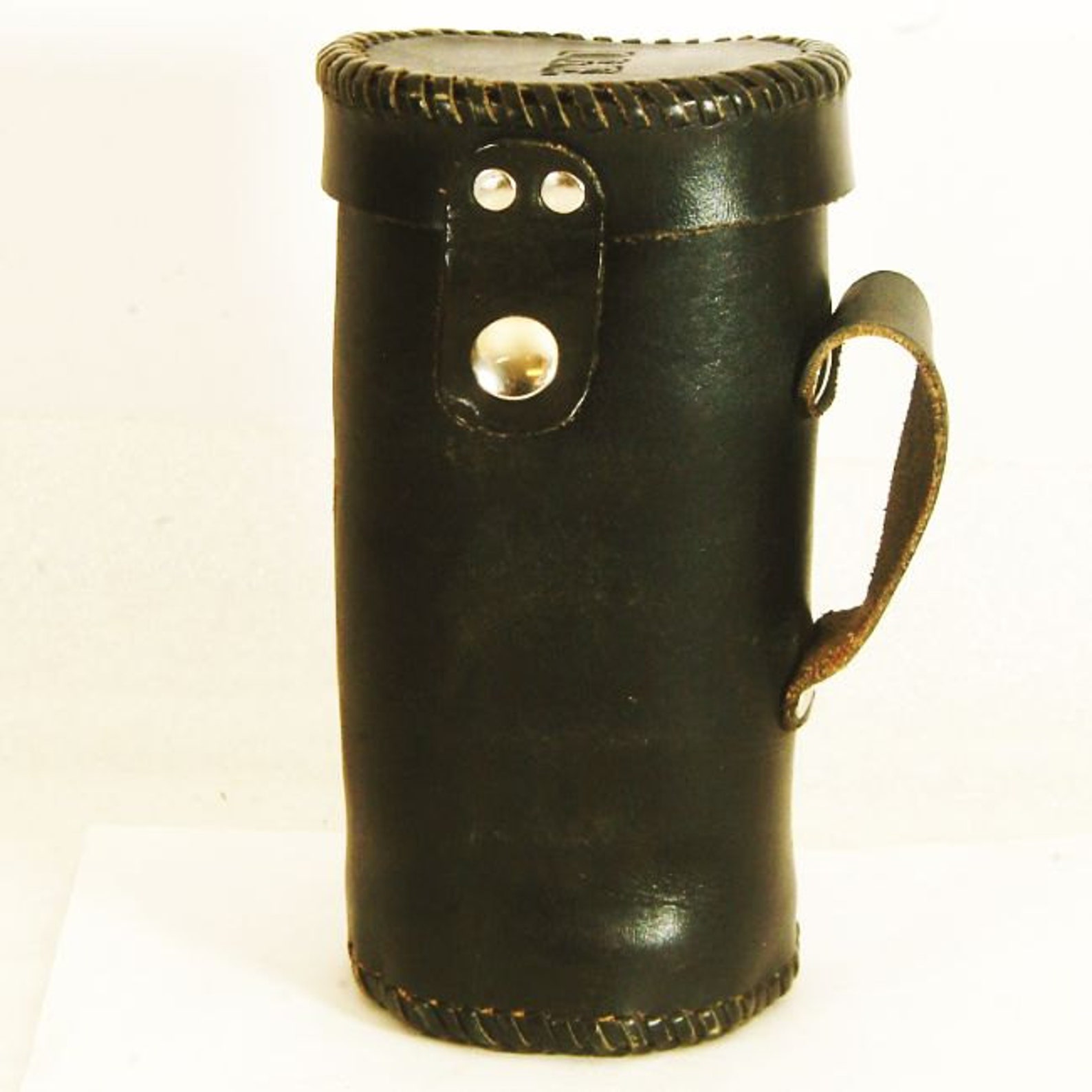 Vintage Black Leather Camera Lens Case With Belt Loop 140 Etsy