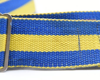 Vintage Camera Strap, Yellow and Blue Strip Pattern, Camera Accessories, Camera Gifts, Photographer Gift, Film Camera, P006-H1