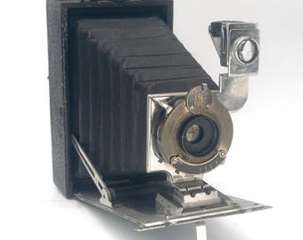 Vintage Premoette Jr. Camera, No. 1A Camera, 4 1/4 x 2 1/2 Plate Folding, Large Format Camera, Antique Wooden Bellows Camera C1549