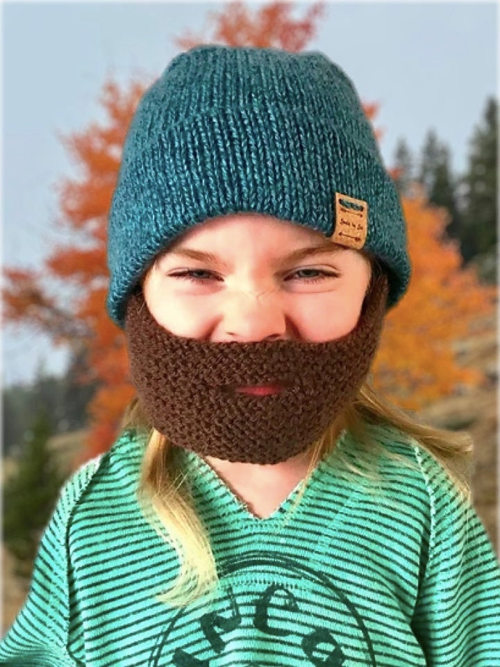 Women's Knit Striped Beanie With Removable Beard & Mustache Face Mask - Winter Warmer Hat For Skiing & Outdoor Sports - View #6