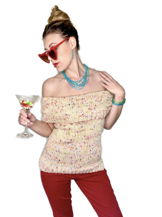 KNITTING Pattern**pipette Sweater off Shoulder Folded Cowl