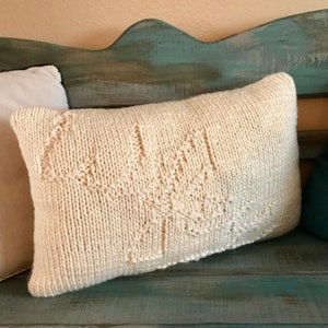 STRICKANLEITUNG: Wifey & Hubby Scripted Kissen, Strickmuster, Hochzeitskissen, handgestricktes Kissen, Braut und Bräutigam