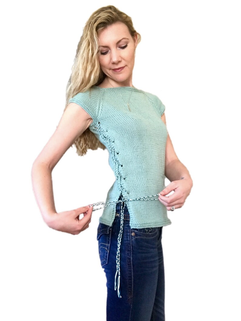 PATTERN Best Buds Cotton Tee Knitting Pattern Cotton Top Etsy