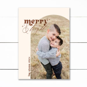 Moderne kerstkaart, kerstkaart met meerdere foto's, Script foto kerstkaart, foto kerstkaart, vrolijke en heldere kaart
