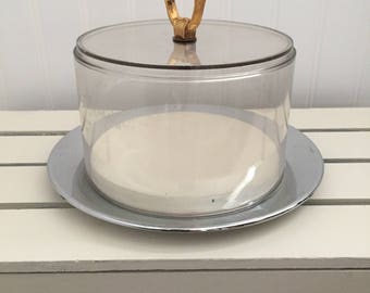 Retro cheese plate with cloche cover