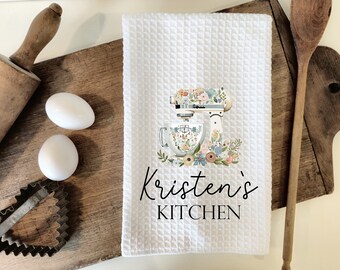 Personalized Stand Mixer Dish/Hand Towel - Personalized Kitchen Towel - Custom Tea Towel - Kitchen Decor - Housewarming - Mothers Day