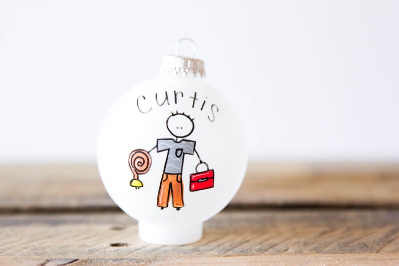 Electrician Profession Christmas Ornament Personalized for | Etsy