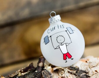 Weightlifter Christmas Ornament - Personalized for Free