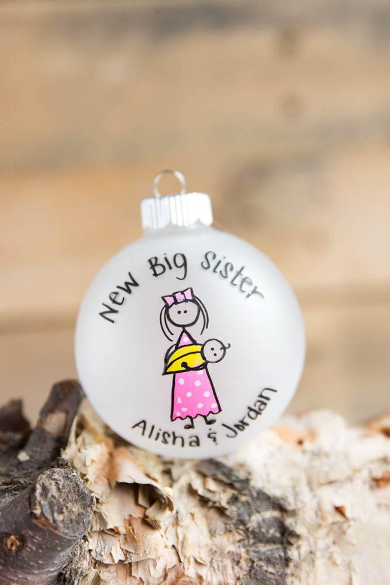 New Big Sister/brother Christmas Ornament Personalized for | Etsy