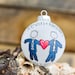 Bride and groom christmas ornament set