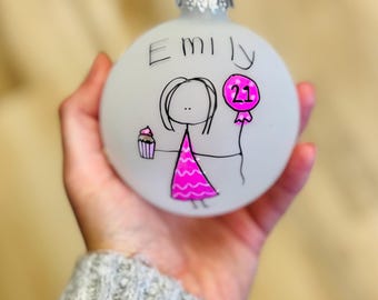 Birthday Celebration - Milestone Birthday - Birthday Party - 21st - 16th - Christmas Ornament - Personalized for Free
