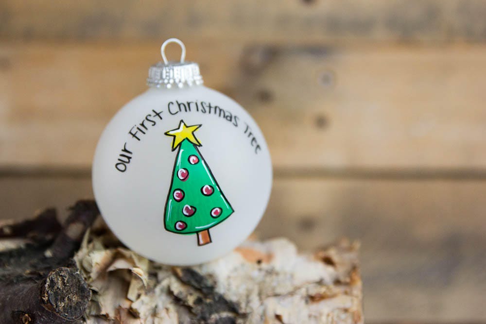 Our First Christmas Tree Ornament Personalized for Free Etsy