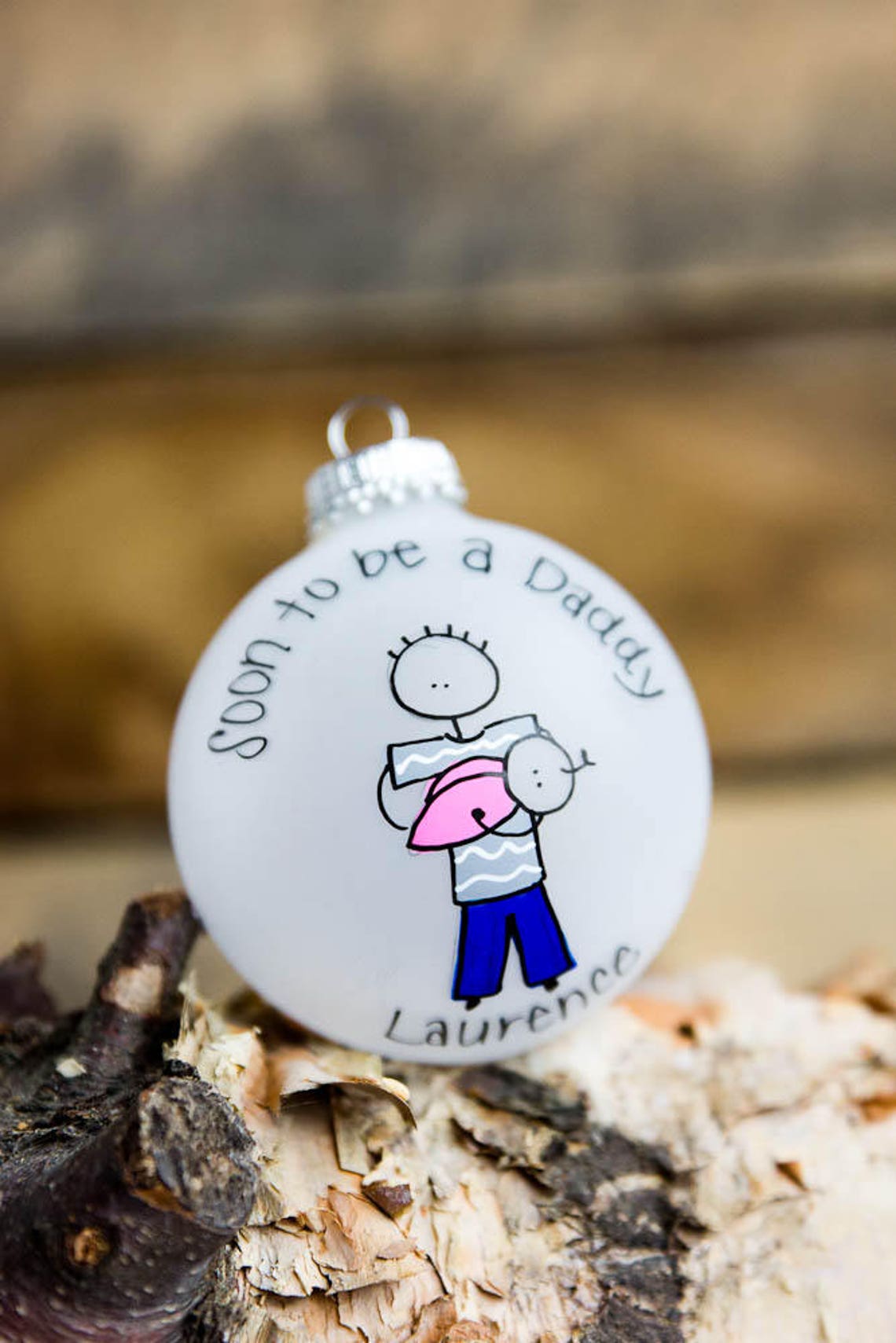 Soon to Be a Daddy Christmas Ornament Personalized for Etsy