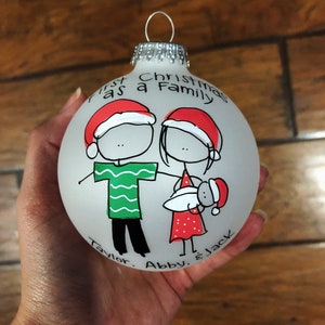 First Christmas as a Family Christmas Ornament - Personalized for Free