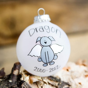 Christmas In Heaven Memorial Ornament - Cat or Dog - Christmas Ornament - Personalized for Free