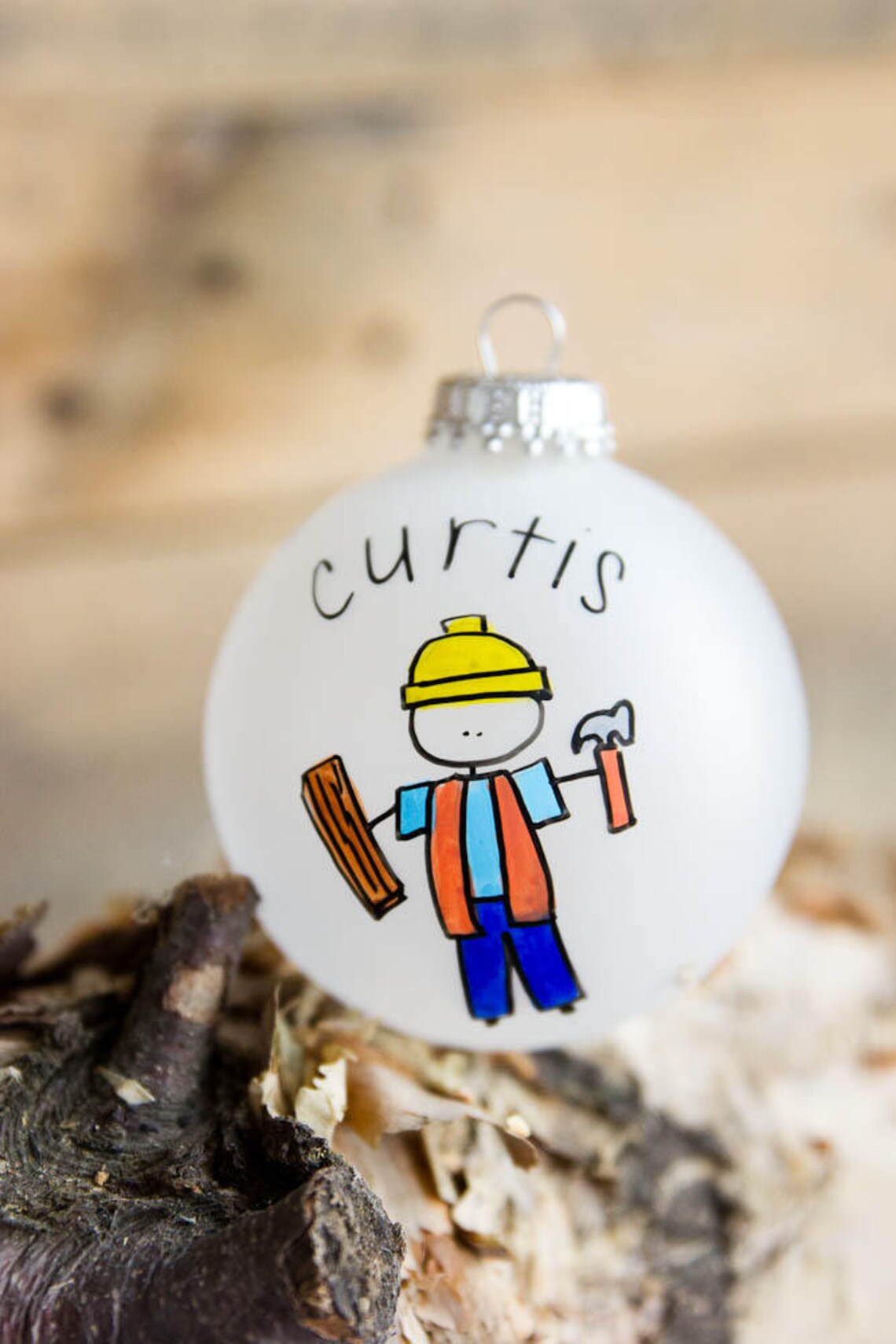 Construction Christmas Ornaments 