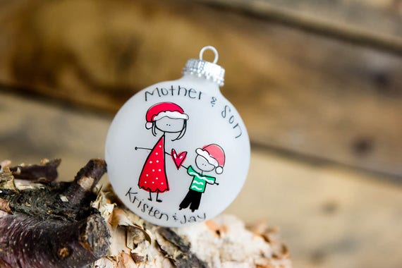 mother and son ornament