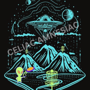 Super Soft! Alien Disc Golf short sleeve t-shirt unisex