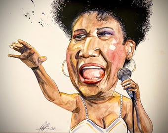 Arethra Franklin-illustratieafdruk