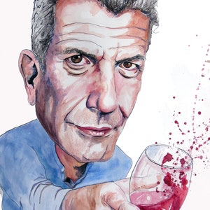 Anthony Bourdain Illustration Print