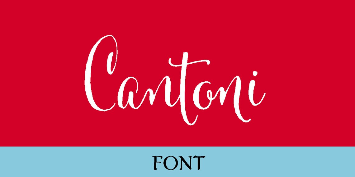 Cantoni Calligraphy Font Etsy