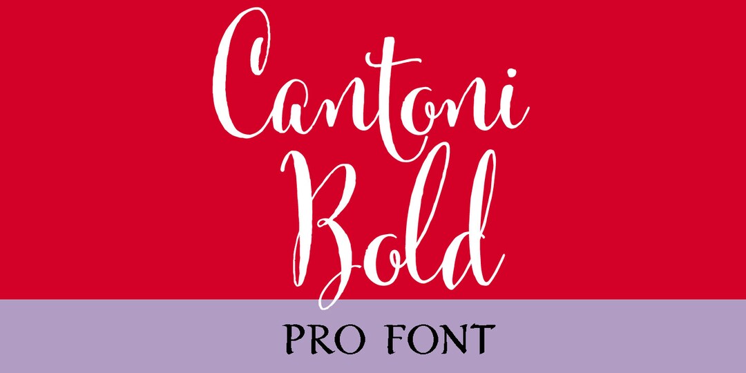 Cantoni Pro Bold Calligraphy Font Etsy