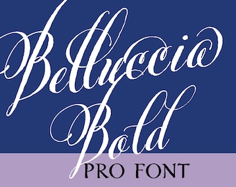Belluccia Pro caligrafía Bold fuente