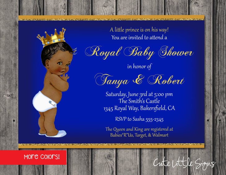 Royal Prince Baby Shower Invitation Digital Download Etsy