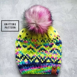 KNITTING PATTERN | The LEO Beanie | Fair Isle Colorwork Knit Pattern | Instant Download
