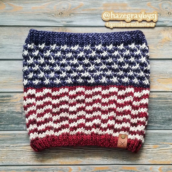 KNITTING PATTERN | the AMERICANA Cowl | Colorwork Knit Pattern  