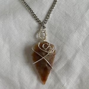 Flint Arrowhead Pendant, Arrowhead Necklace