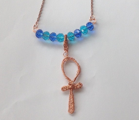 crystal ankh necklace