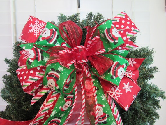 Large Wreath Bow Christmas Decor Multiple Coordinating Etsy