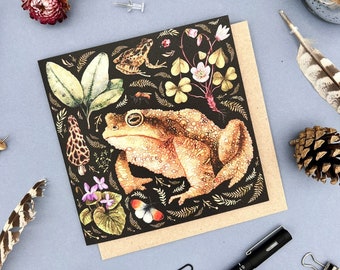 Toad Greeting Card - Forest greeting card - Wood Animal greeting card - Wildlife card blank card