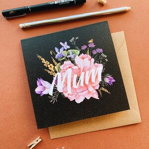 Muttertagskarte 2 - Happy Mother es Day - Muttertagskarte - Muttertagskarte - Muttertagskarte - Blumen - Rosa - Mama, Mama, Mama, Mama