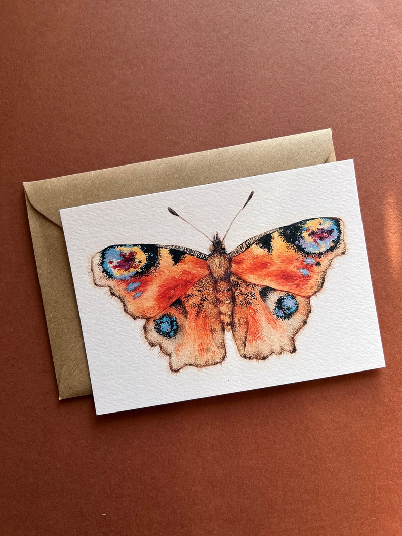 Butterfly postcards Illustrated butterflies postcards Set of 7 postcards UK Butterflies A6 postcards image 9