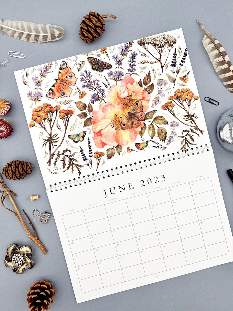 2023 Calendar 2023 Wall Calendar 2023 Nature Calendar Etsy