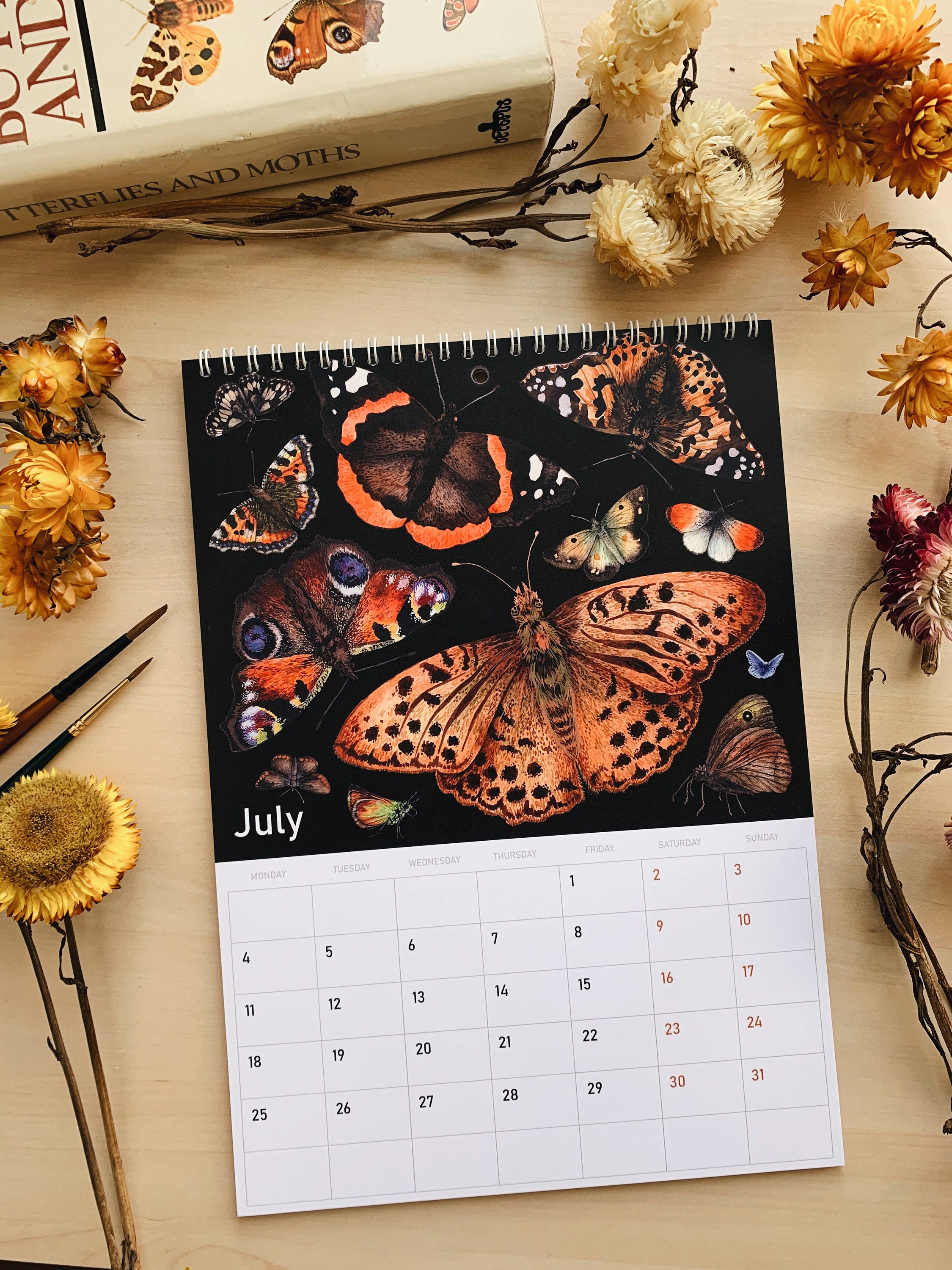 2022 Christmas Commerical Art Trend 2022 Wall Calendar Illustrated Art Calendar Christmas Etsy