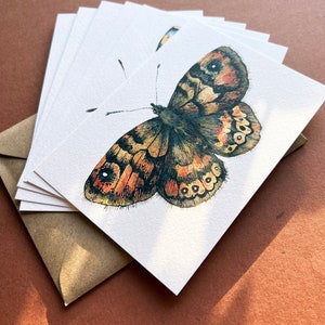 Butterfly postcards Illustrated butterflies postcards Set of 7 postcards UK Butterflies A6 postcards image 2