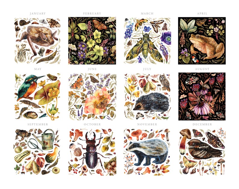 2023 Calendar 2023 Wall Calendar 2023 Nature Calendar Etsy