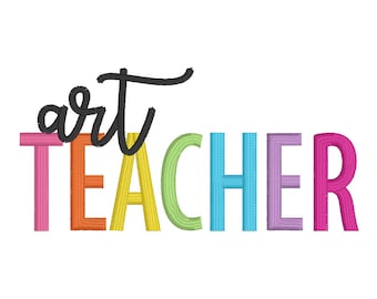 ART Teacher Life School Love - Natychmiastowe pobranie projektu haftu maszynowego
