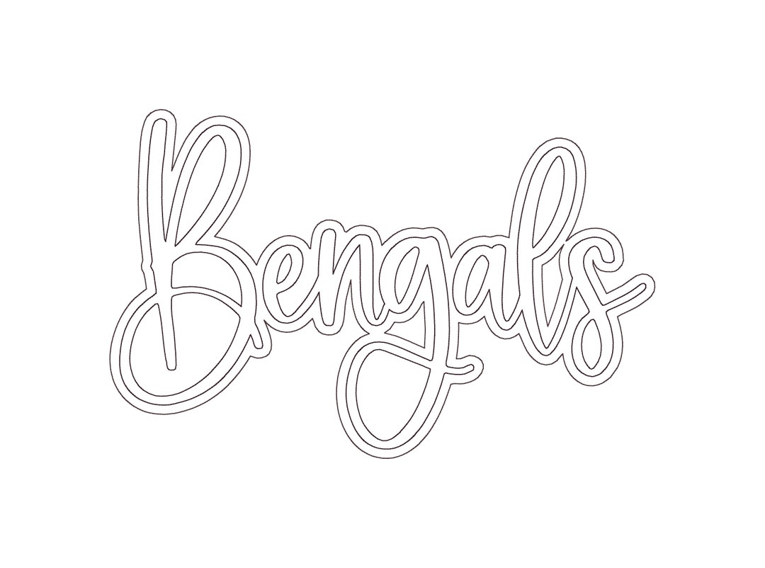 Bengals Double Applique Design- Instant Download Machine Embroidery ...