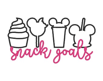Snack Goals Magical Mouse Ears  - Instant Download Machine Embroidery Design