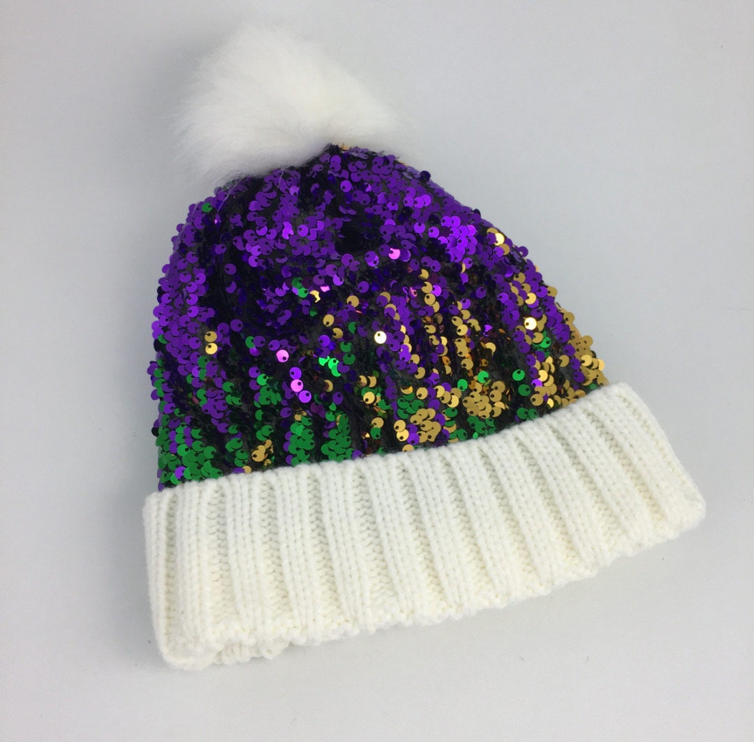mardi gras beanie