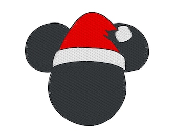 Mickey Head Santa- Instant Download Machine Embroidery Design