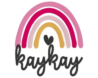 KAYKAY Rainbow Love - Natychmiastowe pobranie projektu haftu maszynowego