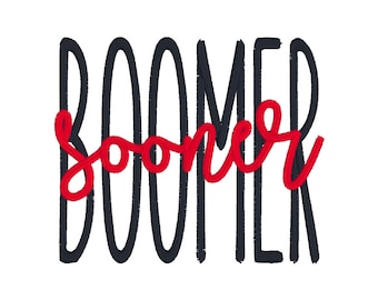 Boomer Football Sooner- Instant Download Machine Embroidery Design